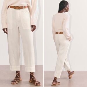 Everlane Utility Pants Barrel Leg High Rise Casual Relaxed Preppy Minimalist 00